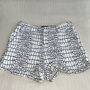 High Waisted Crocodile Shorts